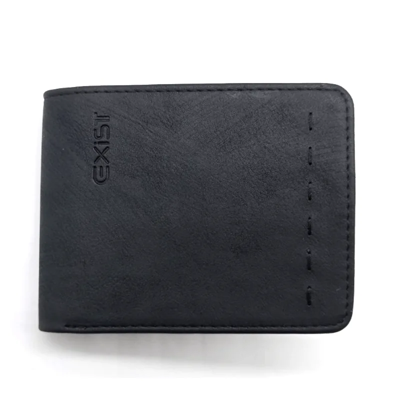 simple design with logo engraved bifold wallets for men